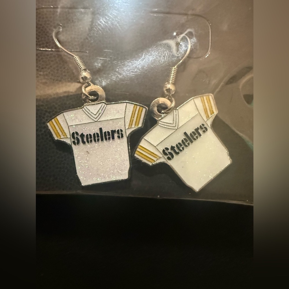 NFL Steelers Jersey Earrings Licensed NEW